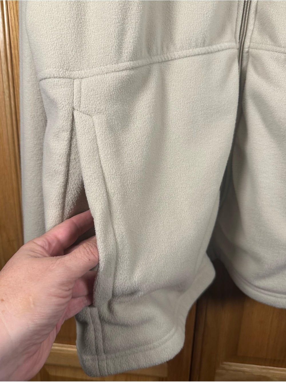 Columbia Light Beige Full-Zip Fleece Jacket - Picture 3 of 8